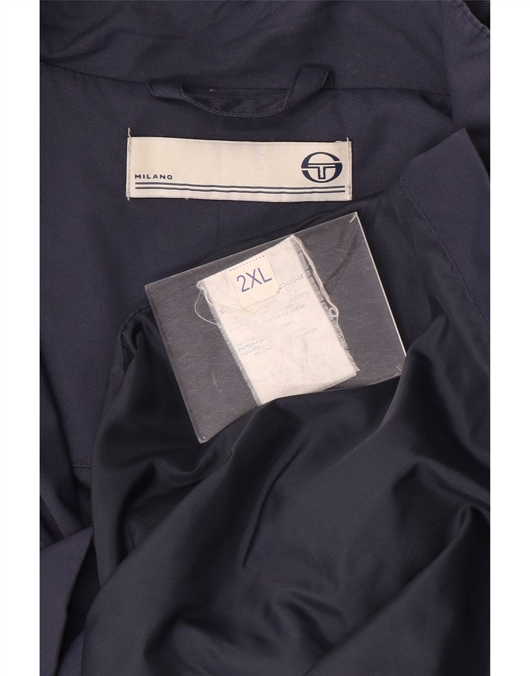 Sergio Tacchini Herren-Utility-Jacke UK 44 2XL Marineblaues Nylon