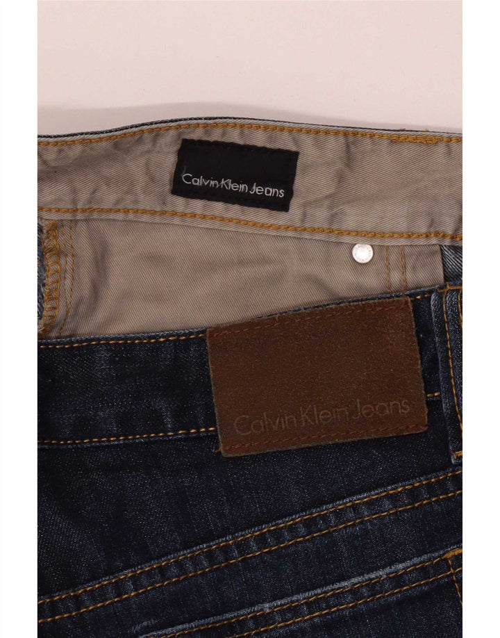 Calvin Klein Damen Straight Jeans W33 L31 Marineblau