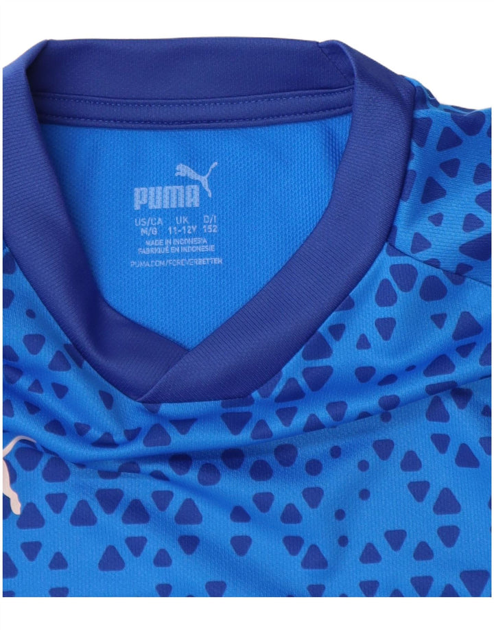 Puma T-Shirt für Jungen, 11–12 Jahre, blau, geometrisch, Polyester