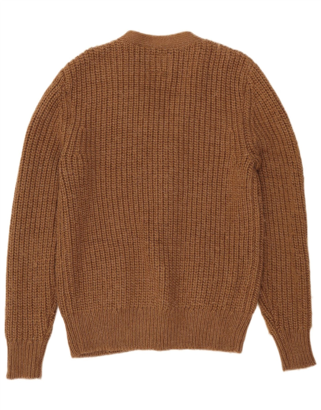 All Saints Herren-Strickjacke aus mittelbraunem Acryl