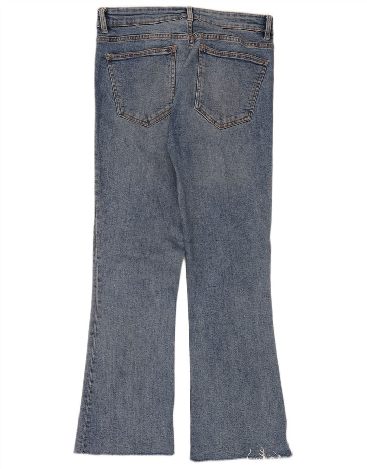 Zara Damen Bootcut Jeans EU 40 Medium W30 L28 Blaue Baumwolle