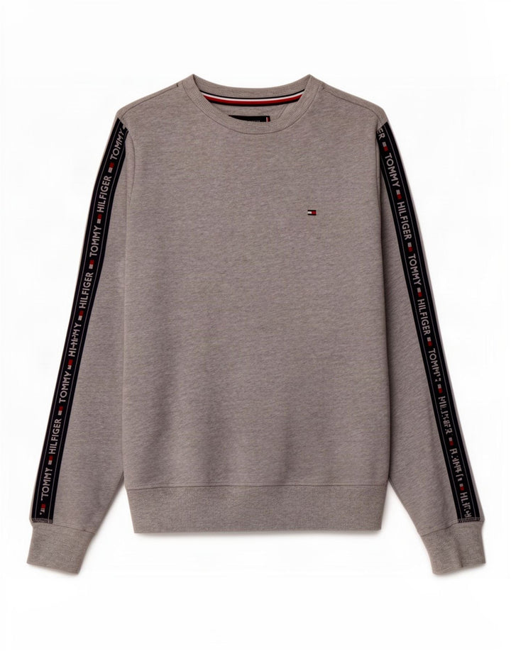 Tommy Hilfiger Herren-Sweatshirt mit Grafik, Größe S, Grau, Colourblock-Baumwolle