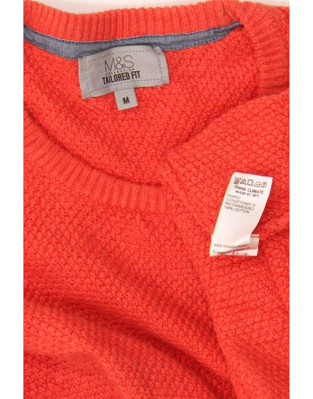 Marks & Spencer Maßgeschneiderter Herren-Pullover mit Rundhalsausschnitt in Mittelrot