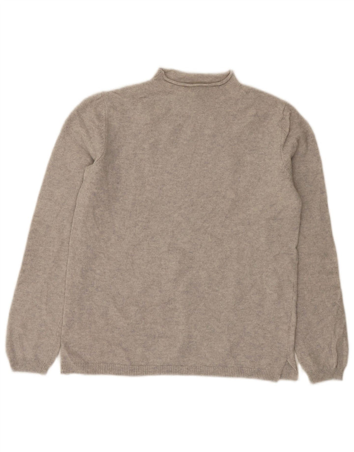 Massimo Dutti Damen-Pullover mit Rollkragen, Gr. 10, kleine graue Wolle