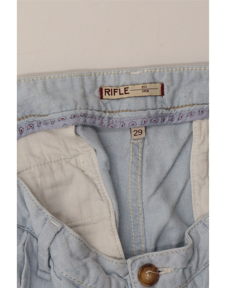 RIFLE Womens Pegged Chino Shorts W29 Medium Blue