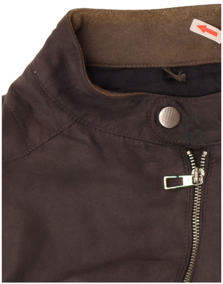 Marks & Spencer Herren Bomberjacke UK 46 3XL Grau Polyester
