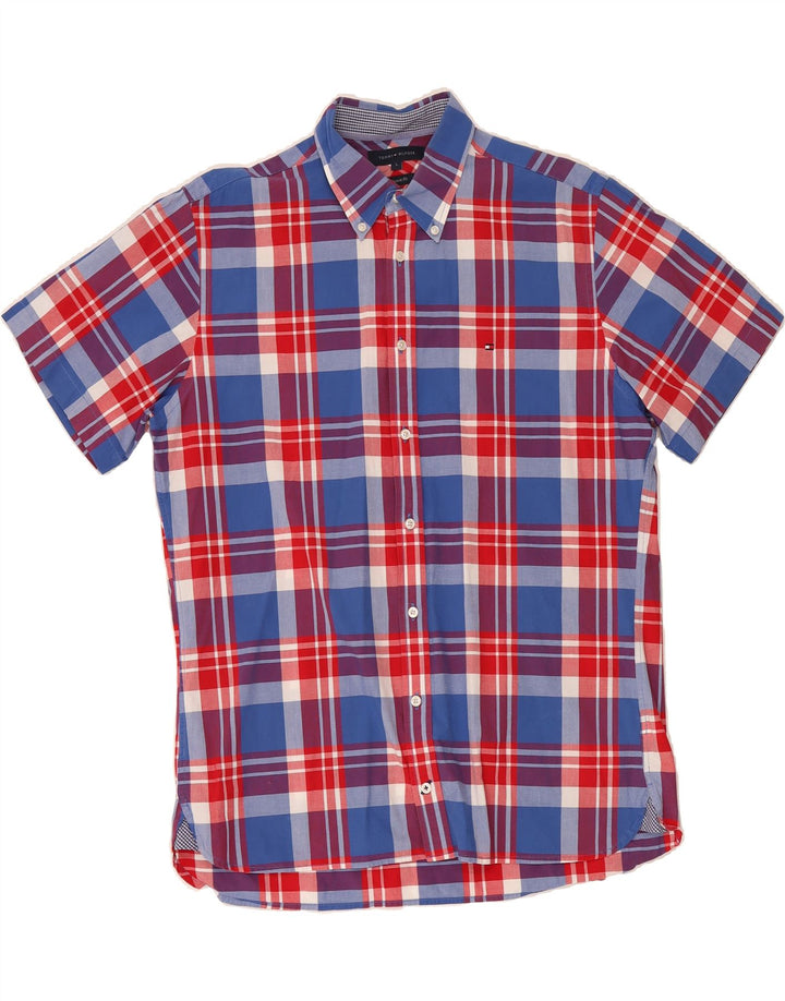 TOMMY HILFIGER Mens Custom Fit Shirt Large Multicoloured Check Vintage Tommy Hilfiger and Second-Hand Tommy Hilfiger from Messina Hembry 