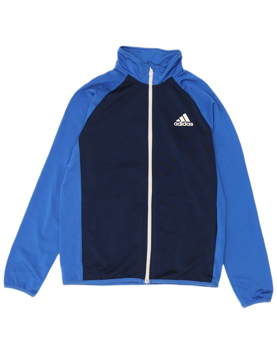 Adidas Jungen-Trainingsanzug-Top-Jacke, 13–14 Jahre, Marineblau, Farbblock