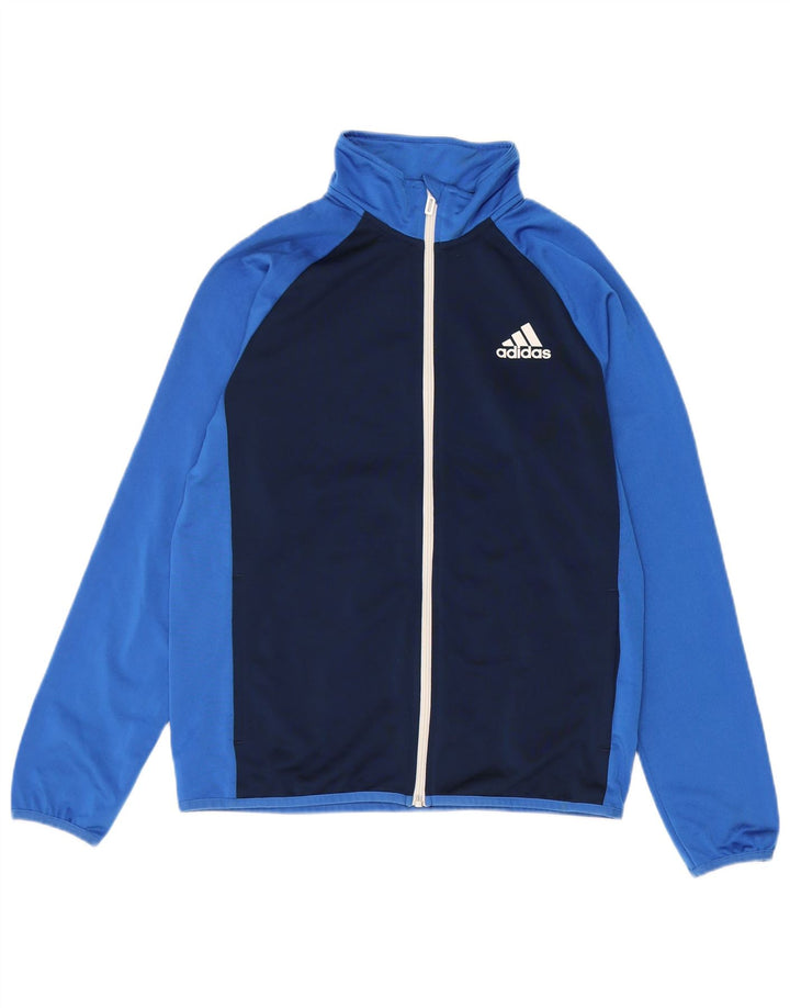 Adidas Jungen-Trainingsanzug-Top-Jacke, 13–14 Jahre, Marineblau, Farbblock