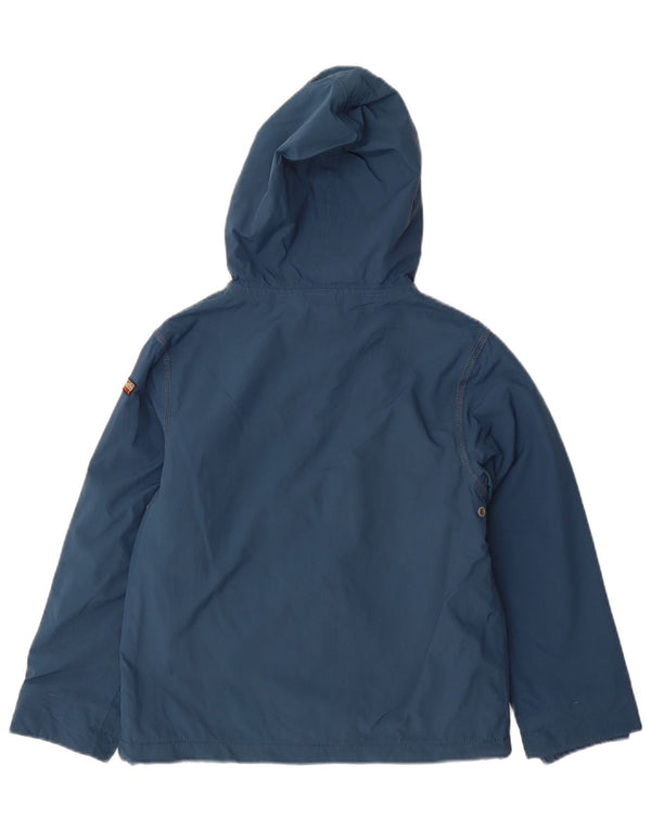 NAPAPIJRI Jungen Geographic Graphic Kapuzen-Anorakjacke, 9–10 Jahre, Blau