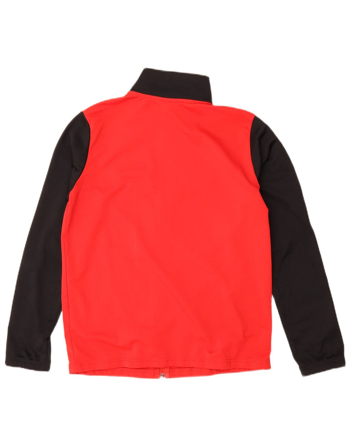 Nike Jungen-Trainingsanzug-Top-Jacke, 13–14 Jahre, XL, rotes Farbblock-Polyester