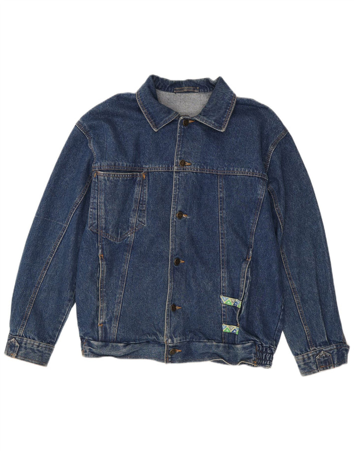 Vintage Herren Jeansjacke IT 48 Mittelblaue Baumwolle