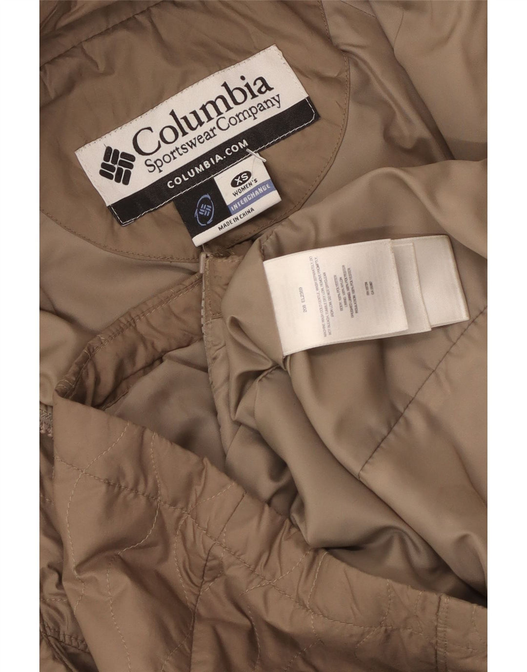 COLUMBIA Damen Interchange Steppjacke UK 6 XS Beige Polyester