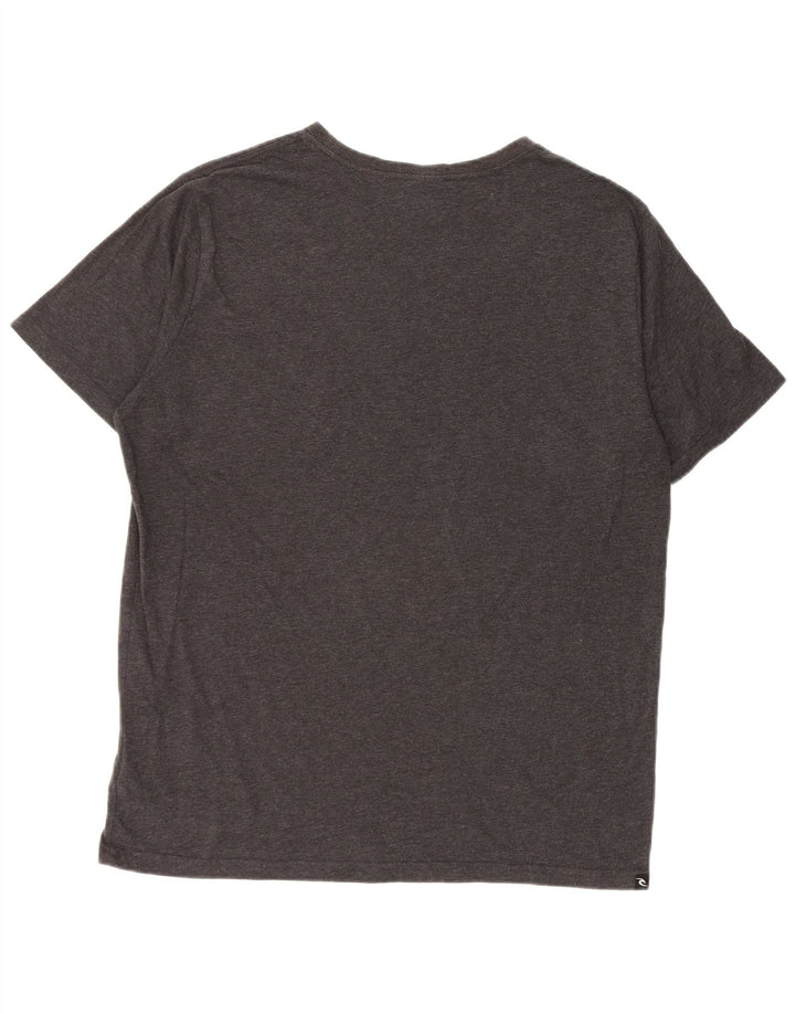 RIP CURL Herren-T-Shirt mit Standard-Passform, groß, graue Baumwolle