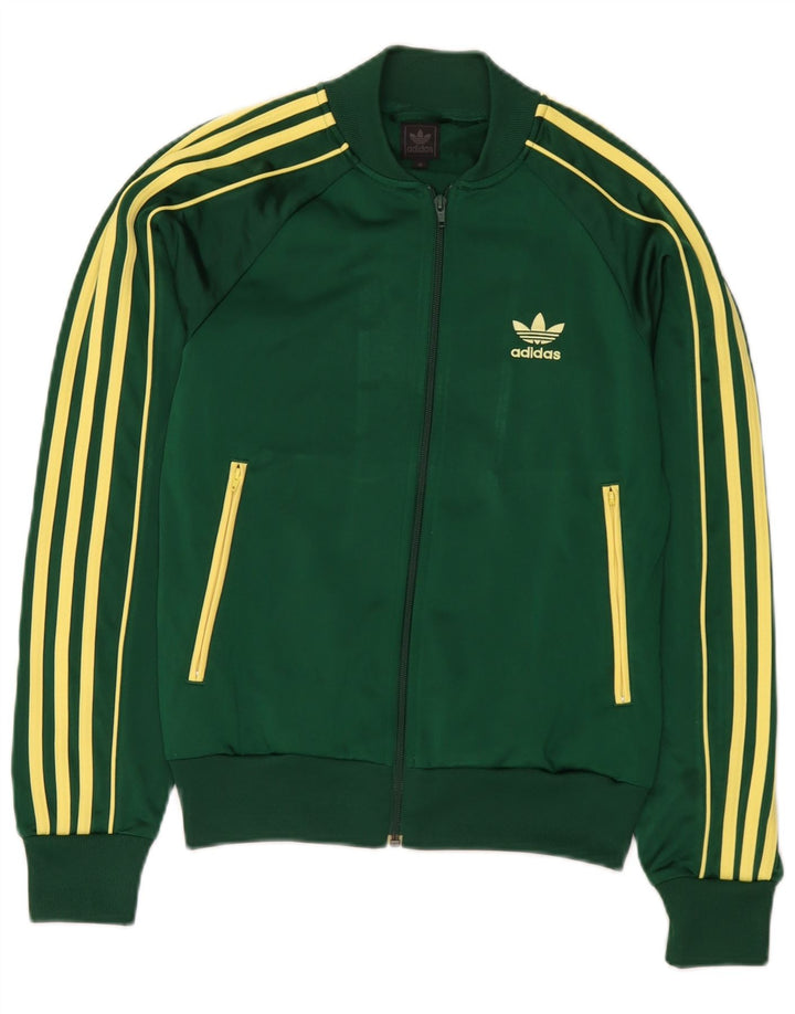 Adidas Herren Trainingsanzug Top Jacke XS Grün Polyester