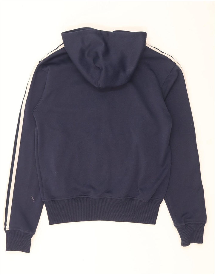 Adidas Herren Kapuzenpullover mit grafischem Reißverschluss, klein, Marineblau, Polyester
