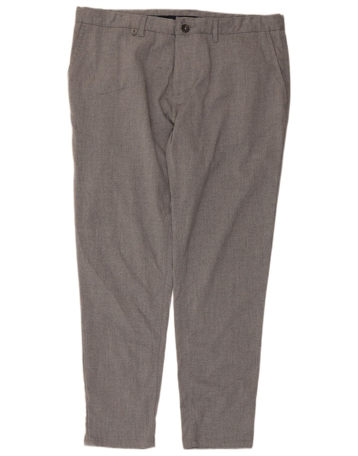 Zara Slim Chino-Hose für Herren, EU 48, XL, W38, L28, Grau, Polyester