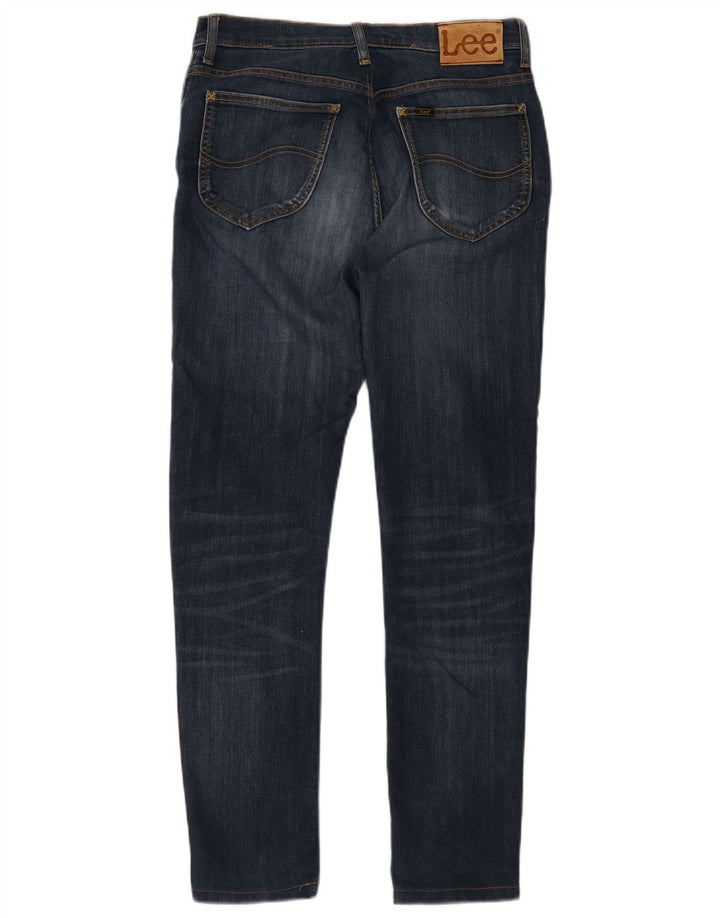Lee Herren Rider Slim Jeans W32 L34 Marineblaue Baumwolle
