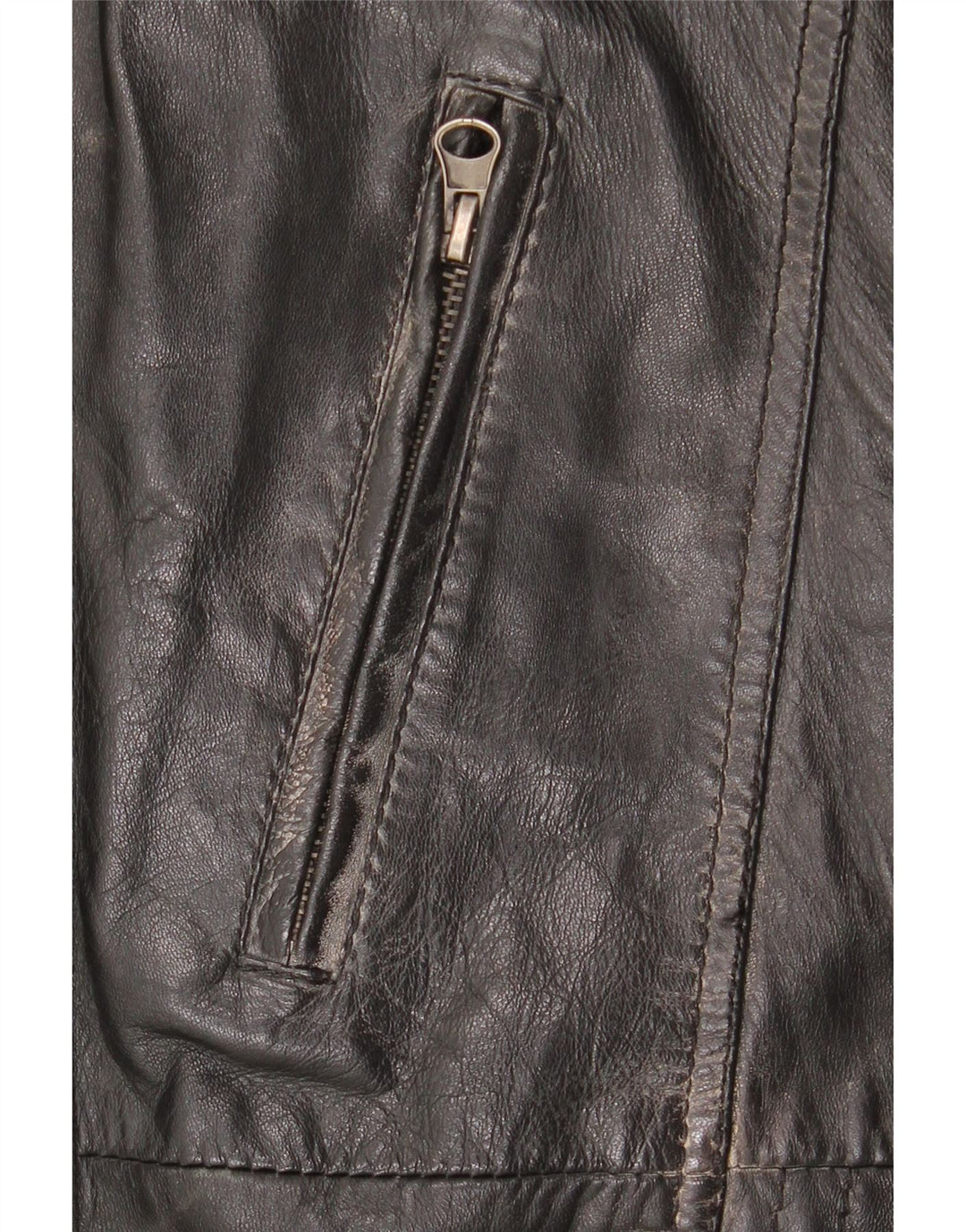 Vintage Herren Lederjacke UK 42 XL Schwarzes Leder