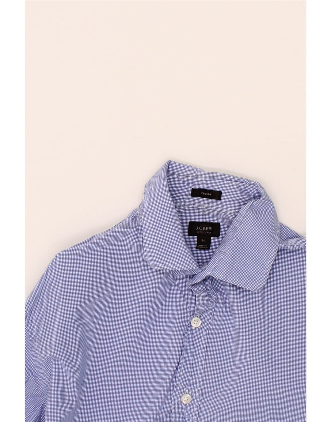 J. CREW Mens Shirt Medium Blue Check Cotton Vintage J. Crew and Second-Hand J. Crew from Messina Hembry 
