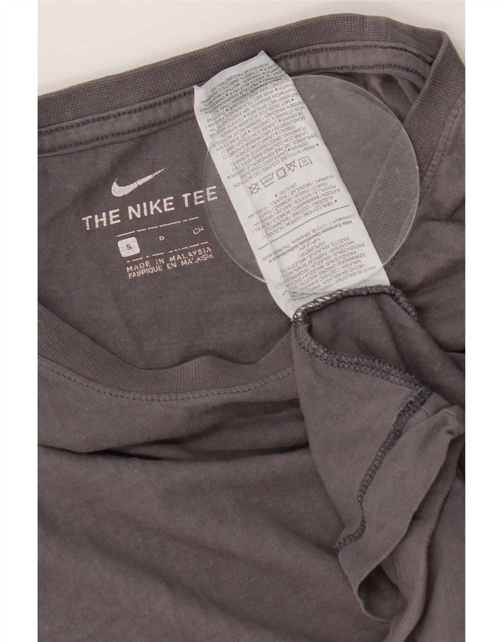 Nike Herren Regular T-Shirt Top Small Grau Baumwolle