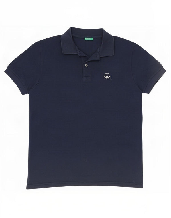 Benetton Poloshirt für Jungen, 13–14 Jahre, 3XL, Marineblau, Baumwolle