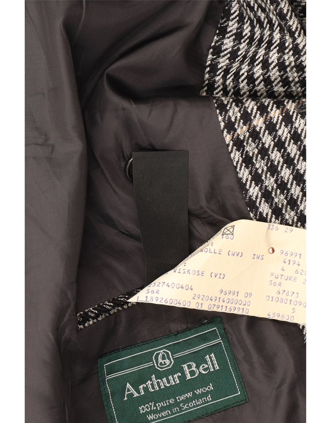 VINTAGE Herren Zweireiher Blazer Jacke EU 56 3XL Schwarz Fischgrätenmuster