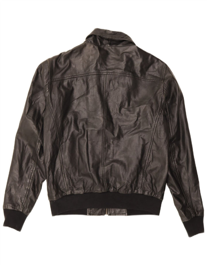 Vintage Herren Lederjacke UK 38 Mittelschwarzes Leder