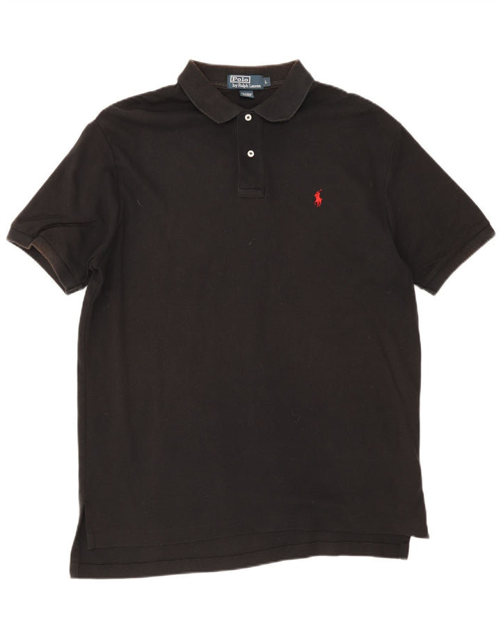 Polo Ralph Lauren Herrenhemd, groß, aus schwarzer Baumwolle