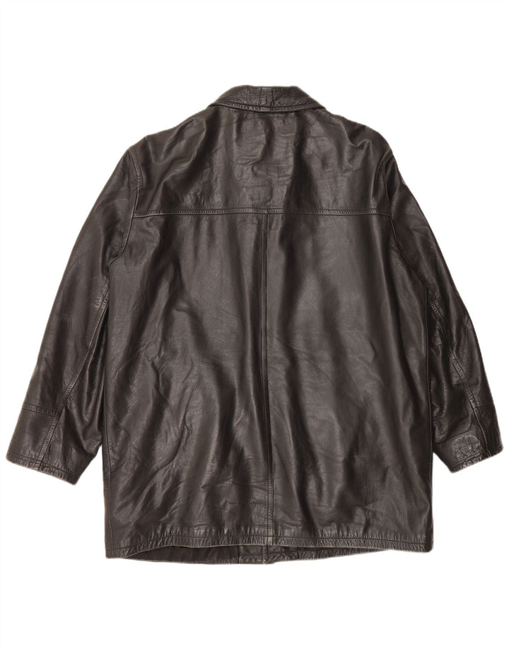 Vintage Herren Lederjacke UK 44 2XL Schwarz