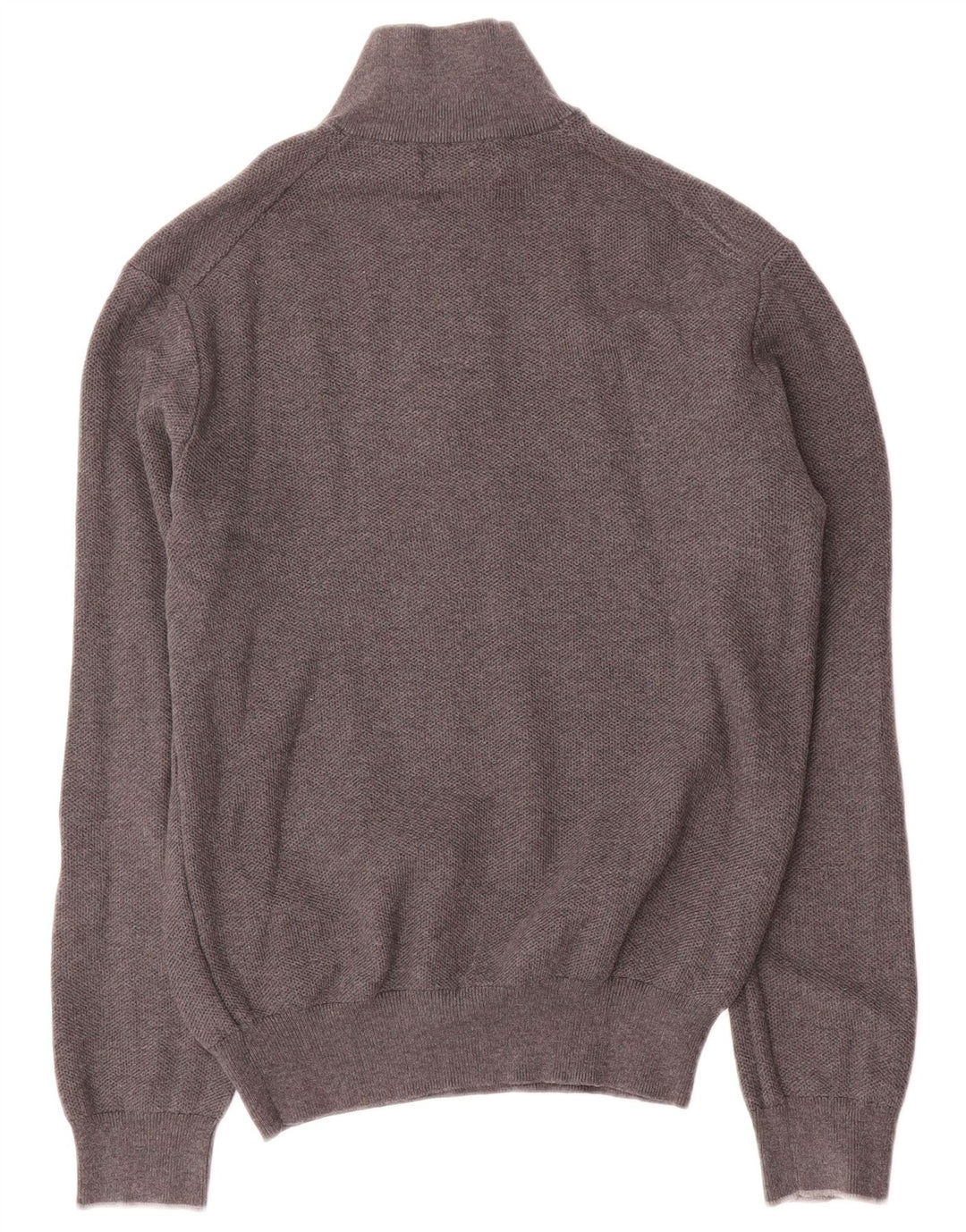 Polo Ralph Lauren Herren-Pullover mit Reißverschluss am Hals, mittelgraue Baumwolle