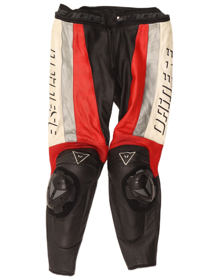 Dainese Herren-Grafik-2-teiliges Set, Größe 50, klein, W34, L28, schwarzer Biker