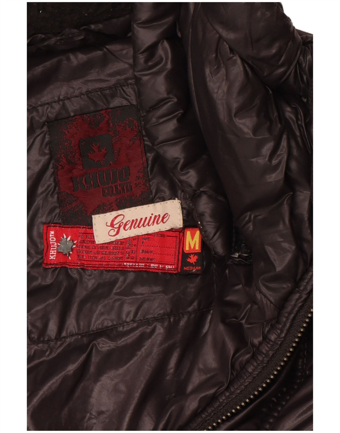 KHUJO Wattierter Damenmantel UK 12 Mittelschwarzes Nylon