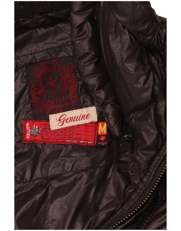 KHUJO Wattierter Damenmantel UK 12 Mittelschwarzes Nylon