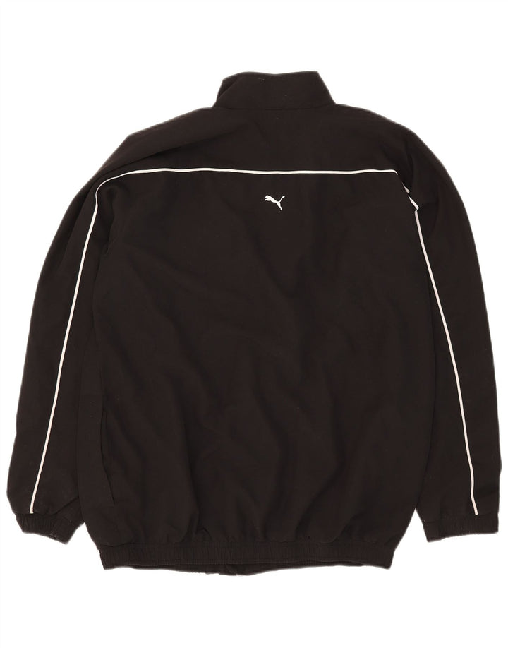 Puma Jungen Grafik-Trainingsanzug-Top-Jacke, 15–16 Jahre, schwarzes Polyester