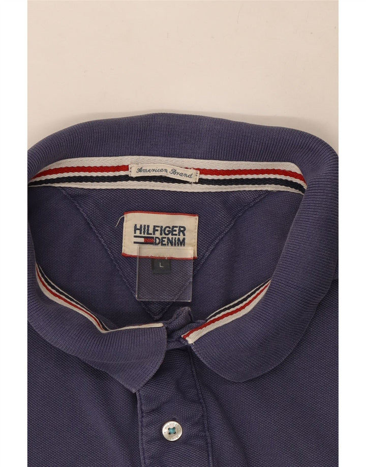 Tommy Hilfiger Herren-Poloshirt, große marineblaue Baumwolle