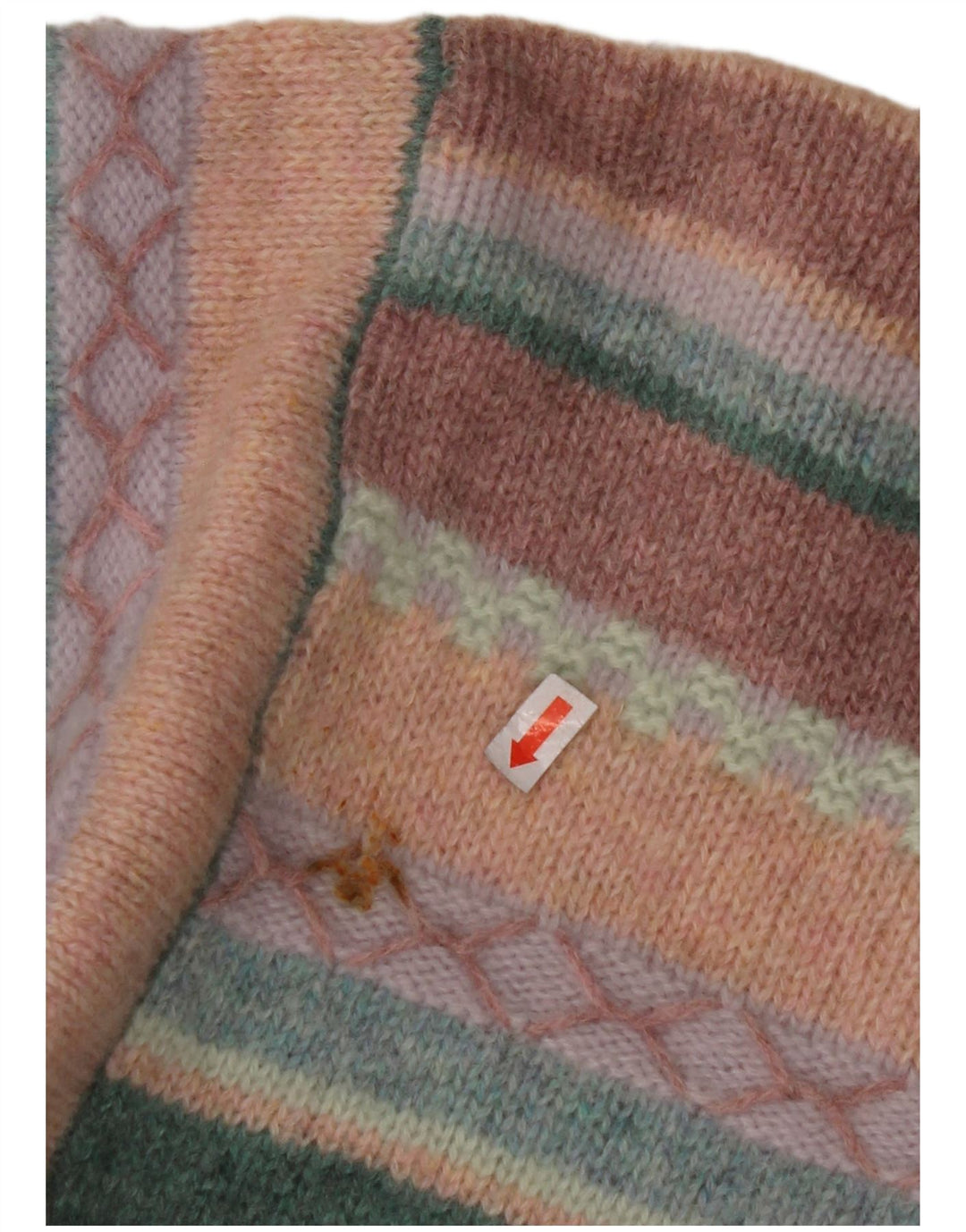 BENETTON Damen-Pullover mit Rundhalsausschnitt, Gr. 40, groß, mehrfarbig gestreift