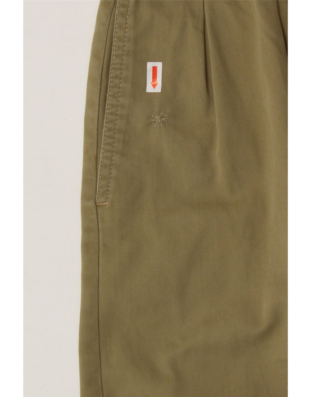 VINTAGE Damen Cullotes Bermuda Shorts W24 XS Khaki Baumwolle