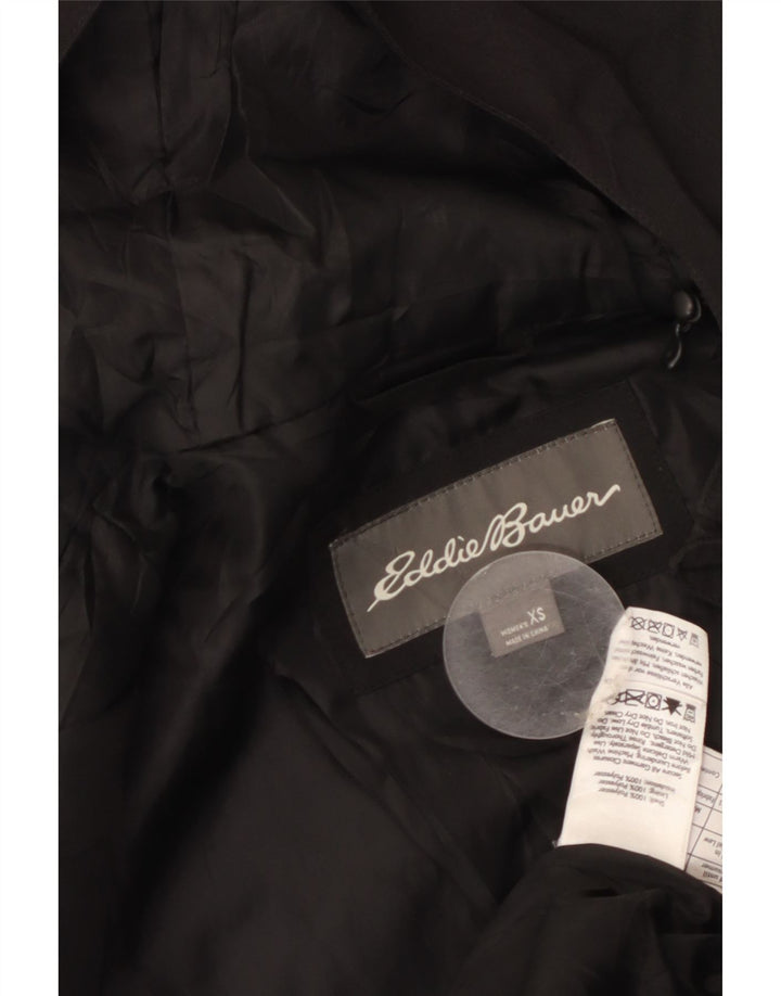 Eddie Bauer Damen-Windbreaker-Mantel mit Kapuze, UK 6, XS, Schwarz, Polyester