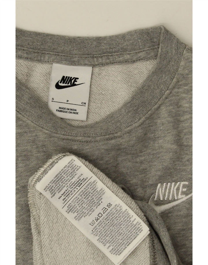 NIKE Herren Sweatshirt Pullover Small Grau Baumwolle