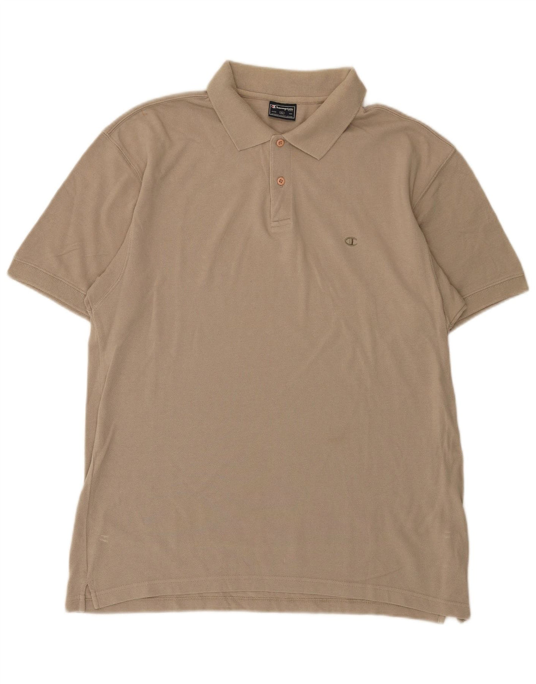 Champion Herren Poloshirt XL Beige Baumwolle