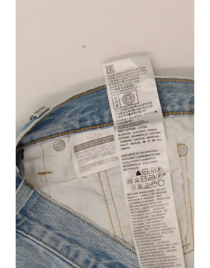 Levi's Damen 501 Distressed Denim Shorts W26 Small Blaue Baumwolle