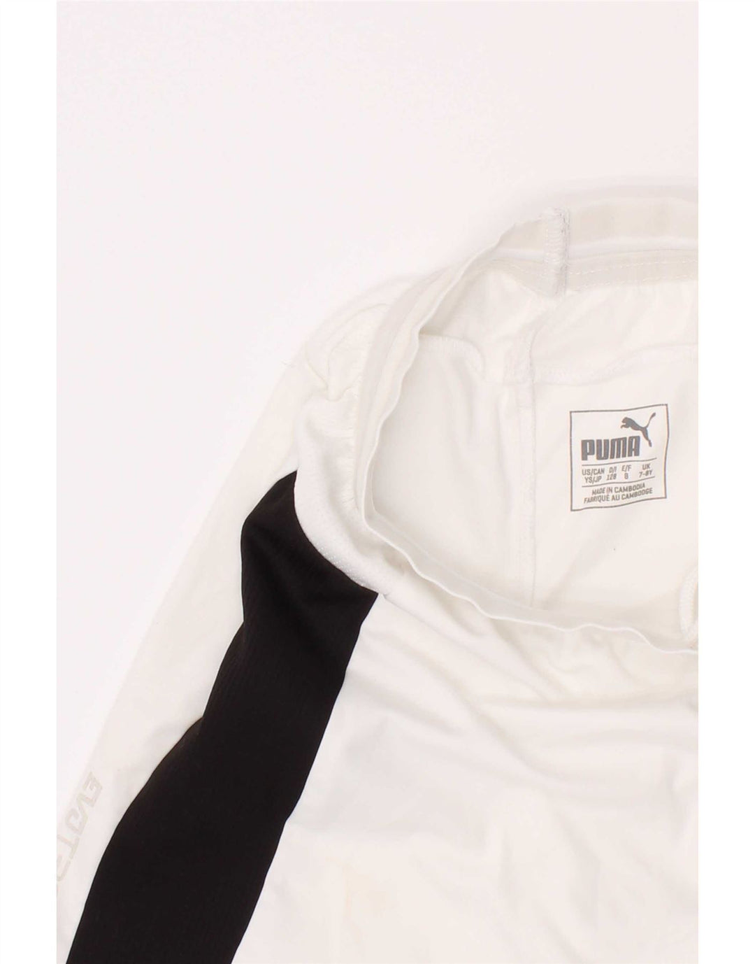Puma Sportshorts für Jungen, 7–8 Jahre, weißes Colourblock-Polyester
