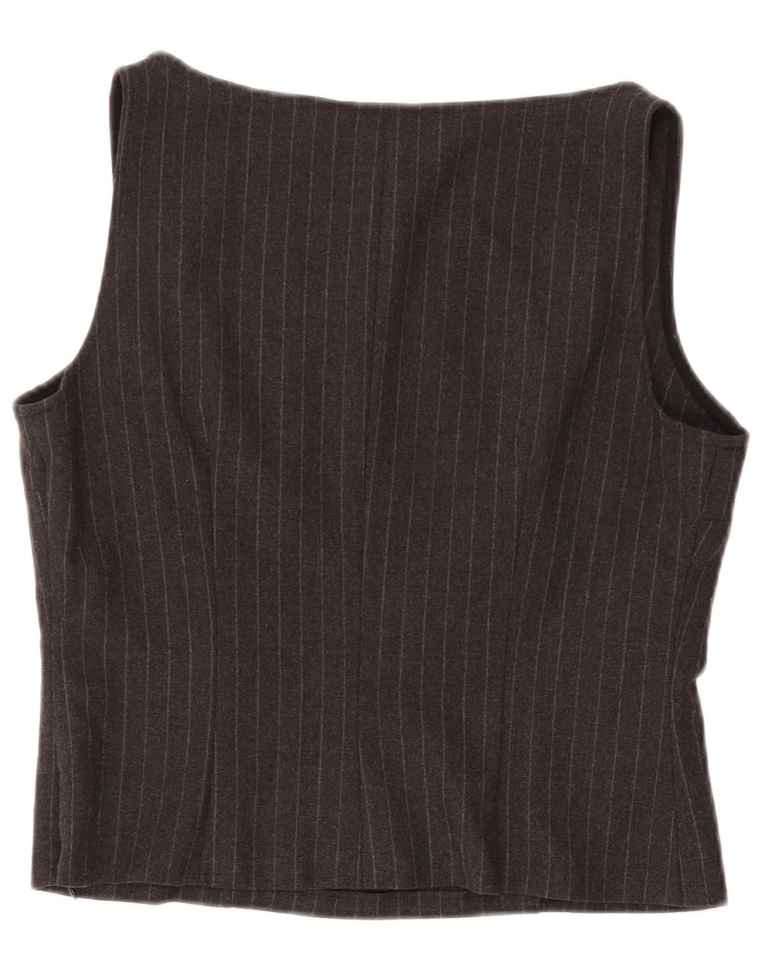 GAI MATTIOLO Damen Crop ärmelloses Blusenoberteil IT 48 XL Grauer Nadelstreifen