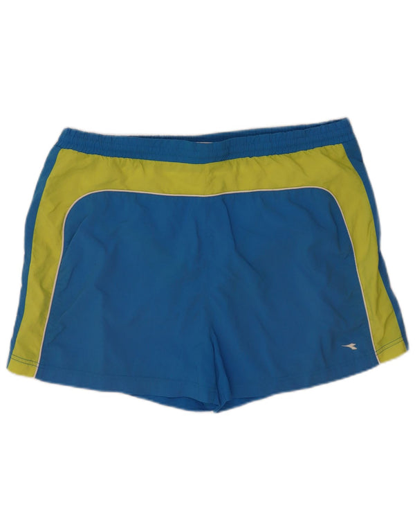 Diadora Herren-Badeshorts XL, blaues Colourblock-Polyester
