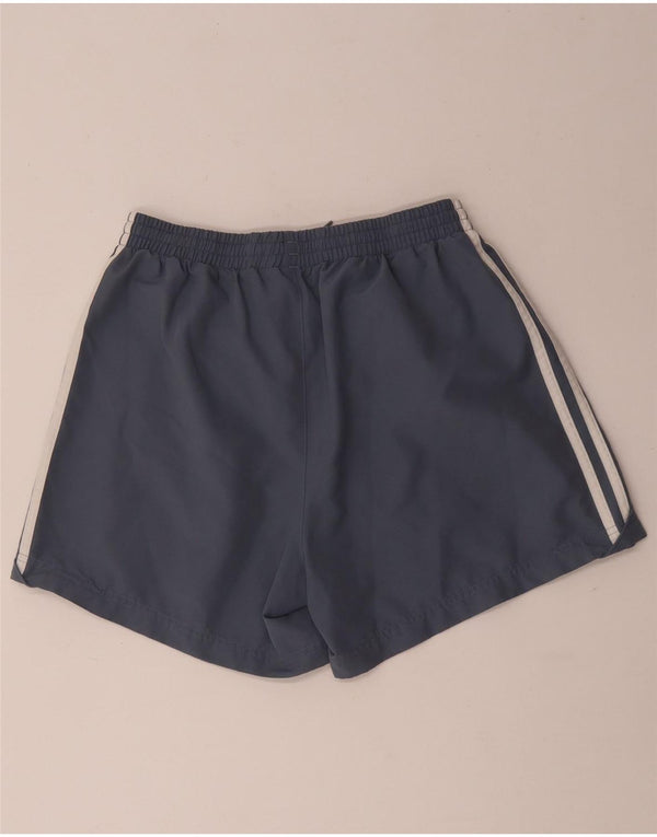 Adidas Damen Sportshorts UK 8 Small Blau Polyester