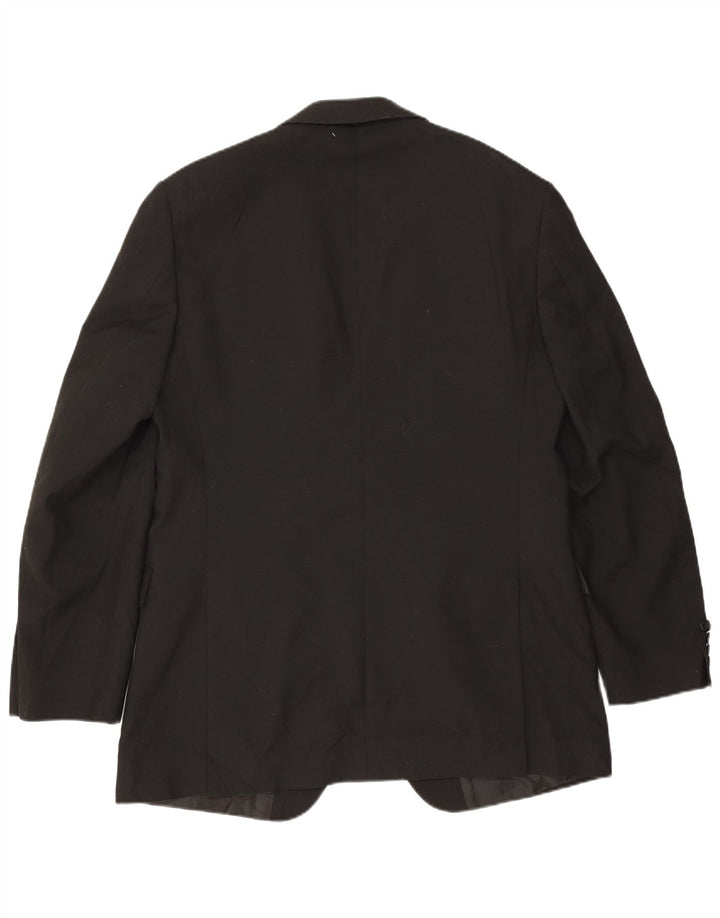 Marks & Spencer Herren-Blazer mit 2 Knöpfen, Gr. 42, Größe L, Schwarz, Polyester