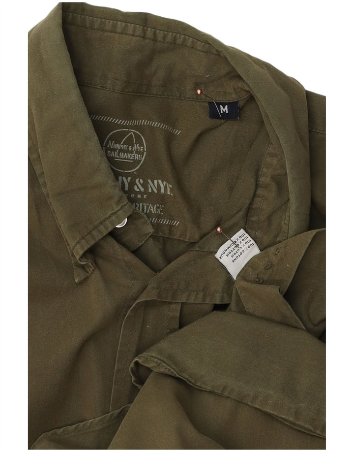 Murphy & Nye Herren Heritage-Hemd aus mittlerer Khaki-Baumwolle