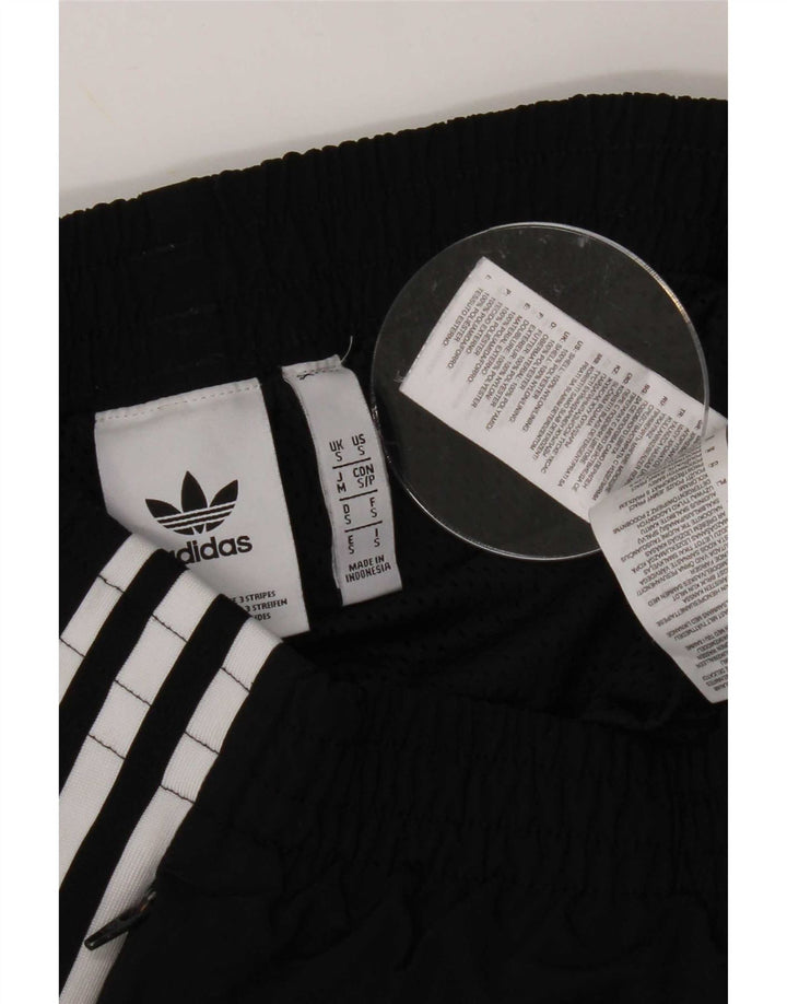 Adidas Herren-Trainingshose, Jogginghose, klein, schwarzes Nylon