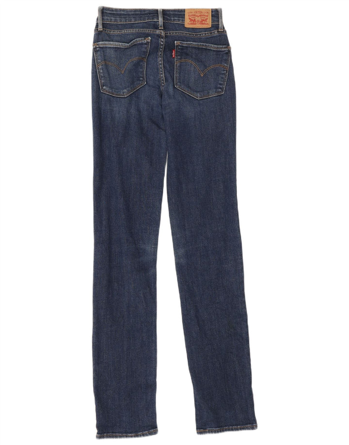 Levi's Damen 714 Straight Jeans W23 L33 Blaue Baumwolle
